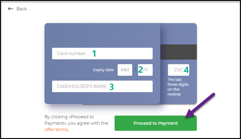 Bank card deposit