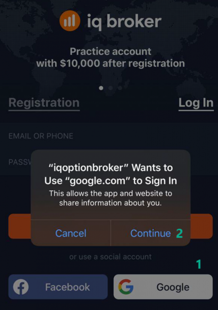 IqBroker - gmail login