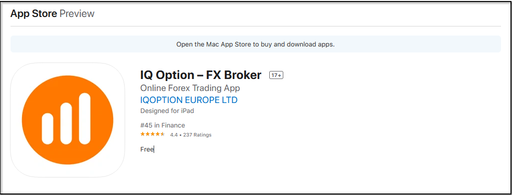 IqBroker Apple App Rating
