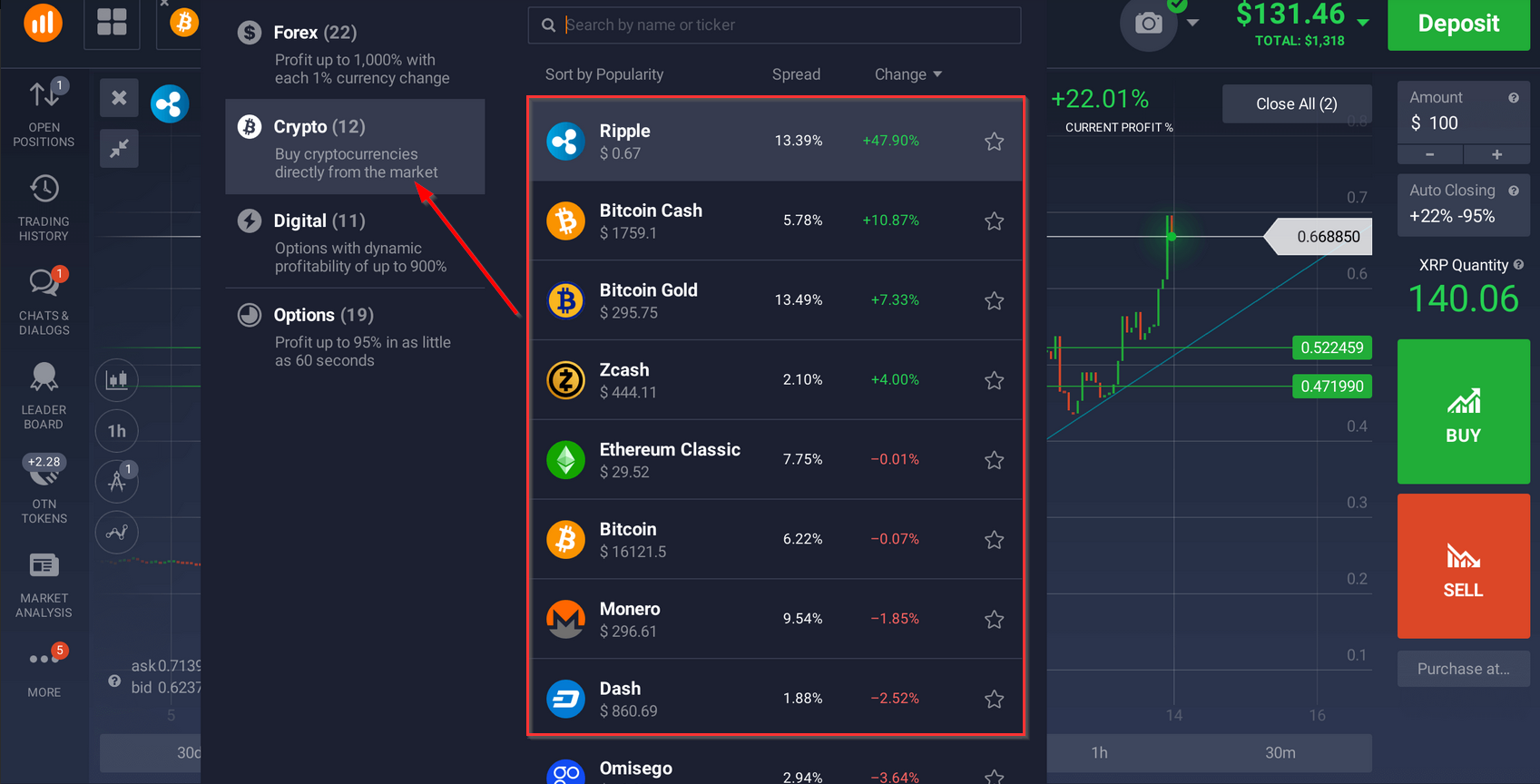 IqBroker Crypto Assets