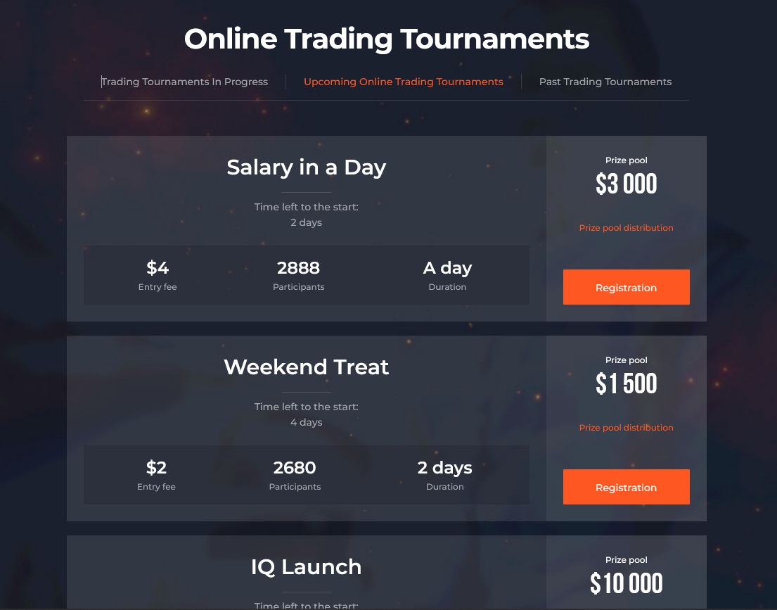 IqBroker Online Trading Tournaments