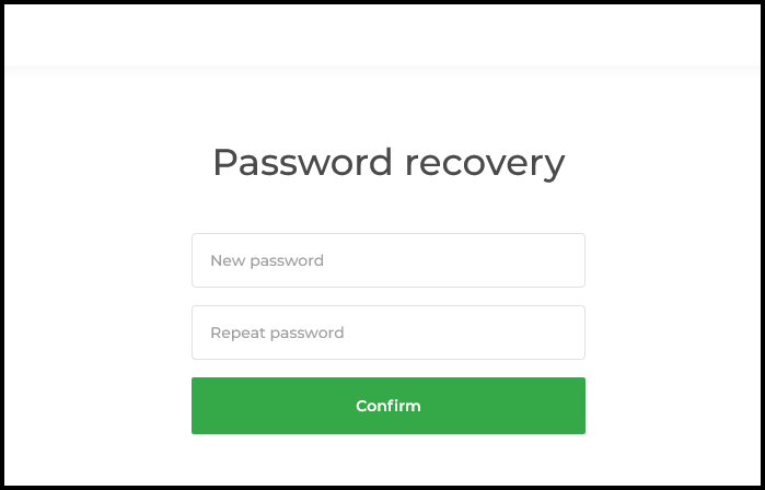 IqBroker Reset password